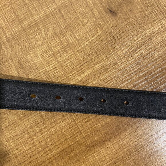 Monogram Black Leather Belt - Picture 5 of 6